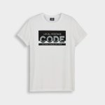 Mens Dots Texture Graphic Tee _ 180697 _ White - L White