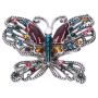 Diamante Hollow Butterfly Brooch Pin For Coat