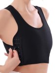 1PC Solid Seamless Side Closure Tank Mesh Bra Sporty Comfy Push Up Bra Women's Lingerie & Underwear
