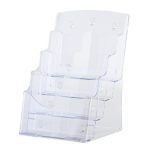 Qloztyse Brochure Holder Acrylic Brochure Holder Wall Mount Desk Rack Flyer Holder Display Stand Organizer Pamphlet Literature H