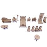 - 3D Wooden Model - Little Princess - Furniture Set 1