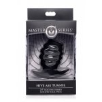 Master Series Hive Ass Tunnel Silicone Ribbed Hollow Anal Plug - Small