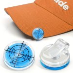 1PC Portable Ball Markers Hat Clip Golf Putting Aid Tool Round Bubble Level High Precision Reader