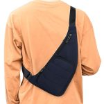 Peicees Water-resist Sling Bag Crossbody Bag For Men Slim Chest Backpack Man Purse Small Shoulder Bag For Travel Hiking