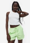 Linen-blend Pull-on Shorts - Light Green