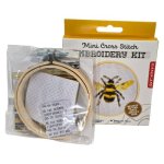 Kikkerland MINI Embroidery Kit Bee Design 5 Piece