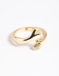 Goldair Gold Plated Hugging Hands Ring - M l