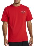 Reebok Men's Athletics Dept. Crewneck T-Shirt Standard Fit Lightweight Cotton-poly Jersey Fabric Red Small