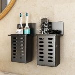 1PC Toothbrush Holder For Bathroom Wall Mounted Toothbrush Storage Rack Bathroom Storage Organizer Bathroom Multifunctional Toot