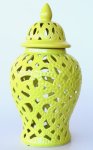 Chartreuse Cut-out Ginger Jar 62X35CM
