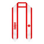 Quyea Class Of 2026 Canada Flag Stoles Sash For Graduation Pride Cheers Shawl