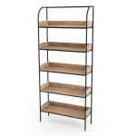 Leah Steel Pipe Display Shelf - Pine In Chestnut Finish