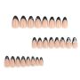 French Style Black Nail Art With Rhinestone Studded False Nail Stickers