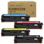With Chip C230 C235 Toner Cartridge 5500-4500 Pages 4 Pack For Xerox C230 C235 Printer Compatible With 006R04391 006R04393 006R0