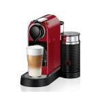 Nespresso Citiz Automatic Espresso Machine With Aeroccino Milk Frother Cherry Red
