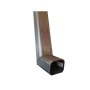 Galvanized Steel Square Downpipe 100MM X 75MM X 2.7M Soldered Shoe Premier