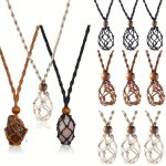 1PC Boho Style Necklace Holder Cord Empty Adjustable Holder Braided Necklace Adjustable Length Pendant Net Cord For Jewelry Maki
