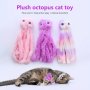 Plush Octopus Shaped Cat Toy - Interactive Durable Bite-Resistant Suitable For All Cat Breeds