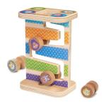 Melissa First Play Wooden Safari Zig-zag Tower With 4 Rolling Pieces