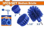 Wadfow 3 Piece Medium Bristle Brush Set