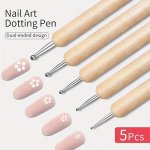 Wooden Nail Dotting Pens Double-ended Design Manicure & Pedicure Tool Beginner-friendly Dual-use For Dotting & Rhinestone Applic