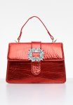 Irina Crystal Embellished Bag - Red