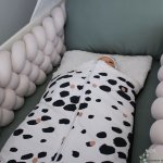 3-IN-1 Snuggle Baby Sleeping Bag Black Odd Even Dots