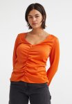 Gathered Blouse - Orange