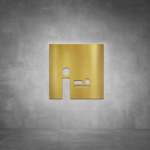 Baby Changing Sign D01 - Brushed Brass