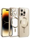 Metalic Magnetic Clear For Iphone 14 Pro Case With Camera Protection Magsafe Shockproof Slim Magnet Mag Safe Thin Phone Cover