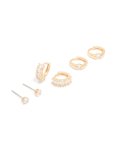 Goldair Gold Cubic Zirconia Hoop & Stud Earrings 3-PACK