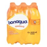 Bonaqua Naartjie Flavoured Sparkling Water 500ML X 6