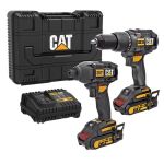 CAT - Cordless Hammer Drill & Impact Driver Combo - 18V