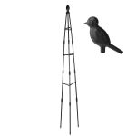 Black 160CM 3 Leg Plant Support With Bird