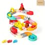 43PCS Dinosaur Bath Toys For Kids Dino Slide Track Set With Suction Cups