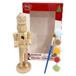 Wooden Nutcracker 3 PC Diy Paintable Kit