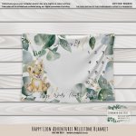 Milestone Blanket Happy Lion Adventures Blanket