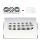 Ashcomonline Nail Dust Collector With Triple Fans 40W Nail Polish Dryer