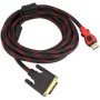 HDMI To Dvi Cable 3M Black And Red