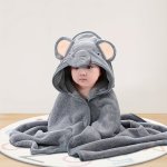 1PC Soft Cartoon Animal Baby Bath Towel Bathrobe For Newborn Baby Skin Friendly Blanket Christmas Halloween Gift