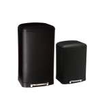 2 Piece Dustbin Set Black