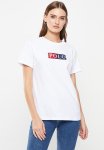 Polo Wmn Colour Block Sequin Short Sleeve T-Shirt - White