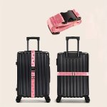 Simple Love Pattern Portable Luggage Strap Adjustable Simple Suitcase Strap With Release Buckle For Travel Use