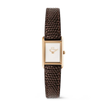 Bound MINI Dark Brown Lizard Rose Gold Watch