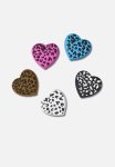 Crocs Leopard Animal Print Heart 5 Pack - Multi