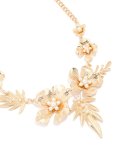 Goldair Gold Flower & Leaf Statement Necklace