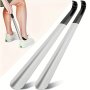 Extra-Long 41.91cm Stainless Steel Shoehorn With Comfort Grip Handle - Ideal For Seniors & Medical Use