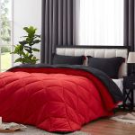 Reversible Comforter 5 Pcs Red And Black Lightweight Comforter