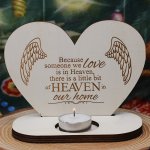 1SET Wooden Heart Candle Holder Christmas Home Decor Tea Candlestick Loss Family Souvenir Home Decor Room Decor Weddings Decor T