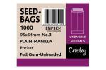 NO.3 Seed And Wage Pockets - Brown Kingstone 95X54MM Box Of 1000